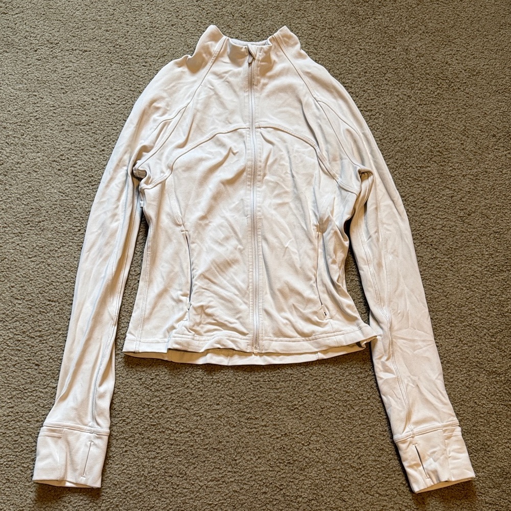 lululemon athletica White Nulu Cropped Define Jacket